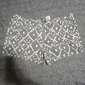 Route 66 Gray Batik Print Cotton Mini Shorts Size 7/8